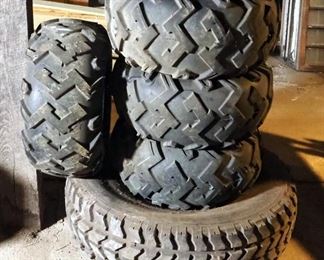 Hi-Run A/T Master 24 x11.00-10 ATV Tires, Qty 4, And Wrangler Tire