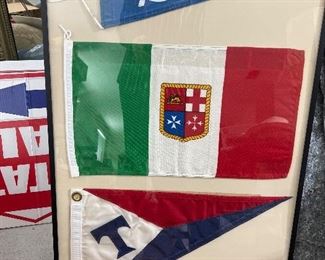 RIVA - sail boat flags framed CA 