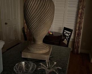 Wood heavy carved decor 