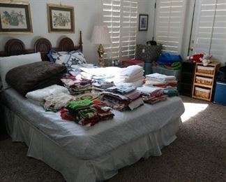 linens and bed