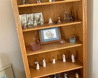 Book shelf, trinkets, Willow Tree