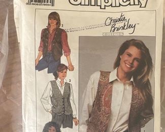 Vintage sewing patterns -- Christie Brinkley!!!