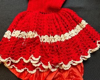 Crocheted doll dress
