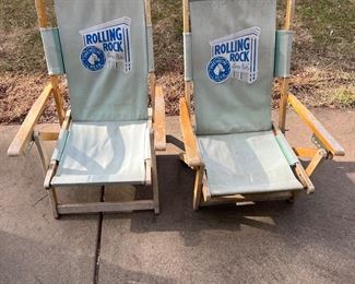 Rolling Rock beach chairs