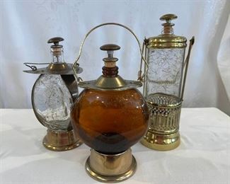 Crackle Glass Decanter Music Boxes