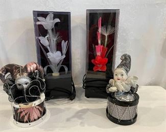 Fiber Optic Lights Marionettes On Drums