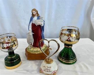 Goblets, Jesus wLamb, Heart wCross