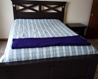 Full size,  Kathy Ireland bed frame, mattress and boxspring