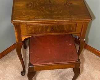 Vintage Sewing Table Stool