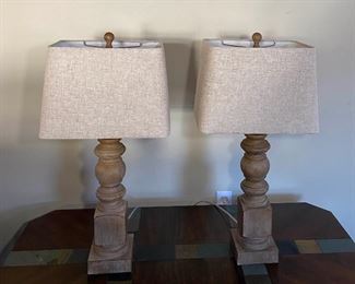 Wood Turned Table Lamps