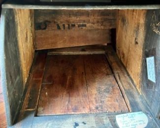 Antique walnut coal hod / scuttle c1870