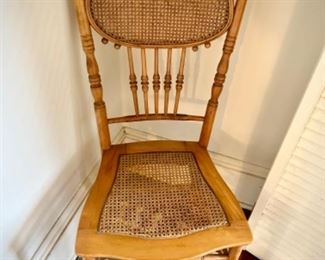 Antique caned chair