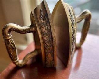 Brass book ends