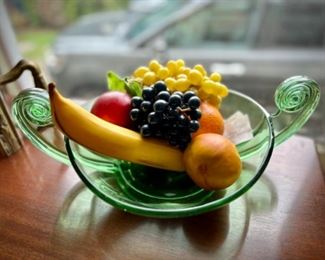 Green depression glass