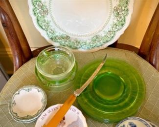 Green depression glass