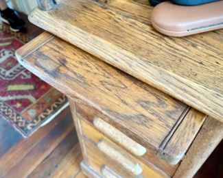 Anqtique rolltop desk with hidden drawers
