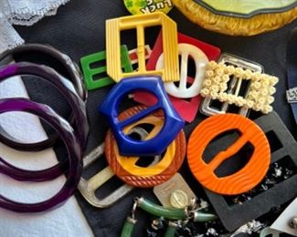 Bakelite belt buckles