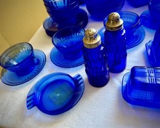 Cobalt blue depression glass