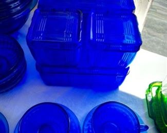 Cobalt blue depression glass