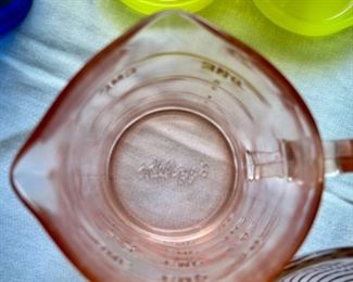 Pink Kellogg's Depression glass