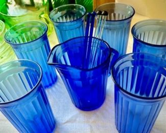 Cobalt blue depression glass