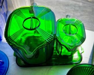 Green depression glass