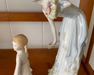 Vintage signed Cybis Girl w/ Babydoll, Royal Doulton Reflections Summers Darling  signed