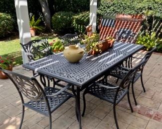 Metal patio table 