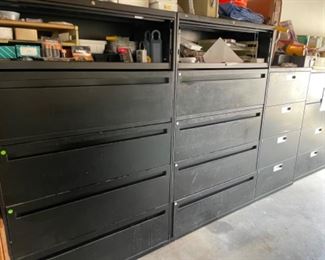 Large metal file cabinets