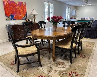 Stately oval table and 6 chairs