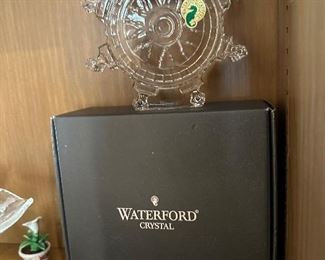 Brand new Waterford crystal ship wheel