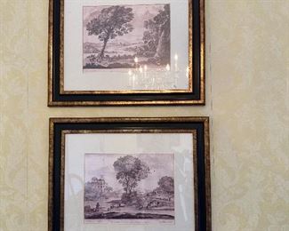 Antique lithographs from late 16th century  set of 3