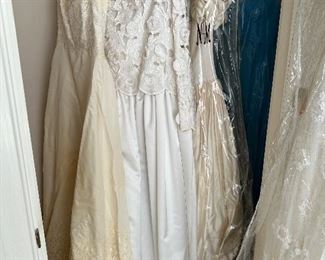 Four high-end vintage wedding dresses 
