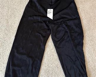 Satin wide leg St. John pants 