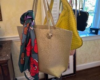 Lanvin silk scarf and ladies bags 