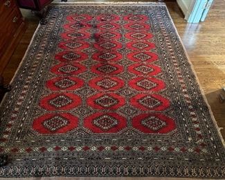 Vintage Bokhara hand knotted rug