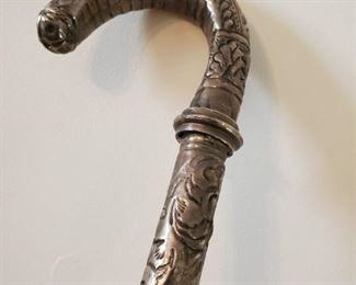 Unique silver cane, 2 pc. 
