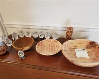 Hand carved wood bowls 