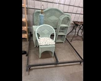 lot of wicker furniture 