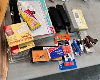 lot of office supplies 