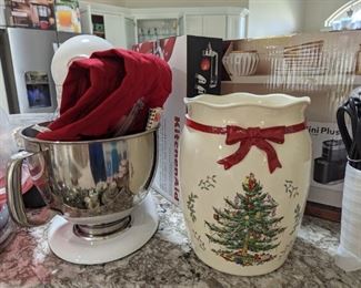 KitchenAid mixer SOLD - Spode Christmas Tree Ice Bucket