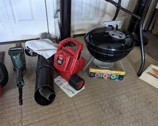 Hedge trimmers, Toro blower/vac, Weber grill (brand new)
