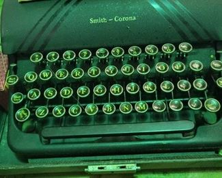 Old Typewriter.  Not sure about the green glow in some of the pictures....maybe it's haunted?