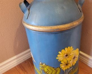 Painted Milk can