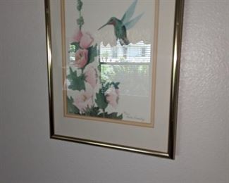 Signed hummingbird prints $25 ea