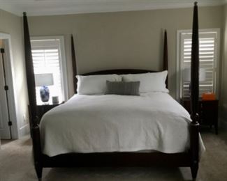 Ethan Allen Avenue Collection canopy King Bed with Hotel Collection mattress and box spring