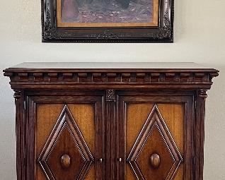 Stunning Hespeler Furniture Co , Vintage/Antique English Revival Gothic Jacobean Hutch, Art