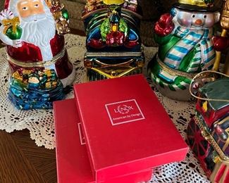Christmas Music Boxes, Lenox Ornaments