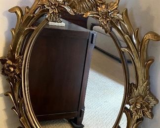 Carolina Mirror Co Ornate Oval Mirror
