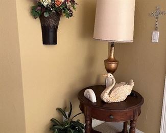 side table with lamp